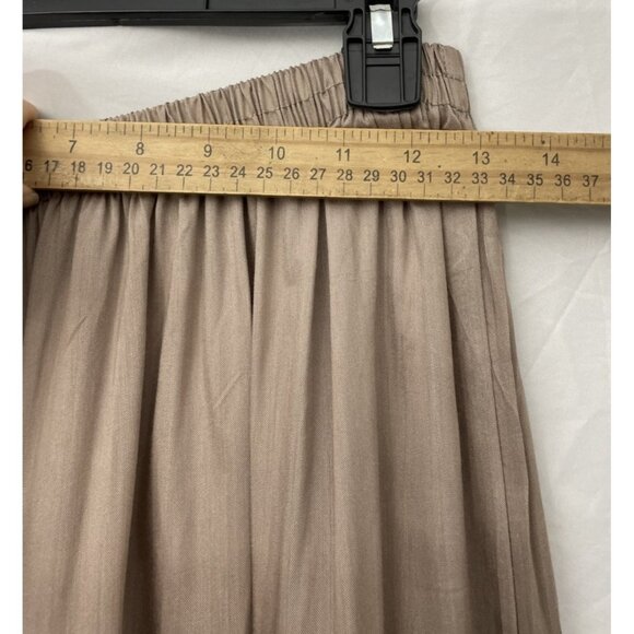 Trousers Elastic Sharara Wide Size M Boho Pants Brown Embroidered Rhinestones - Picture 5 of 9